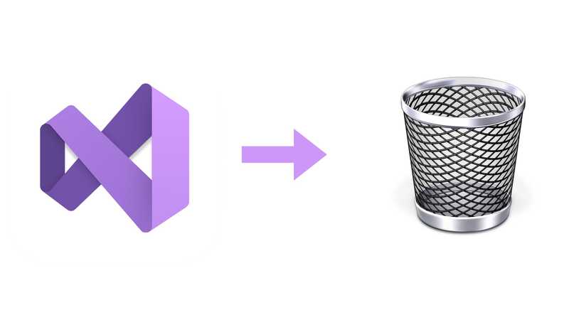 Visual Studio to trash bin