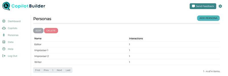 Personas on Copilot Builder
